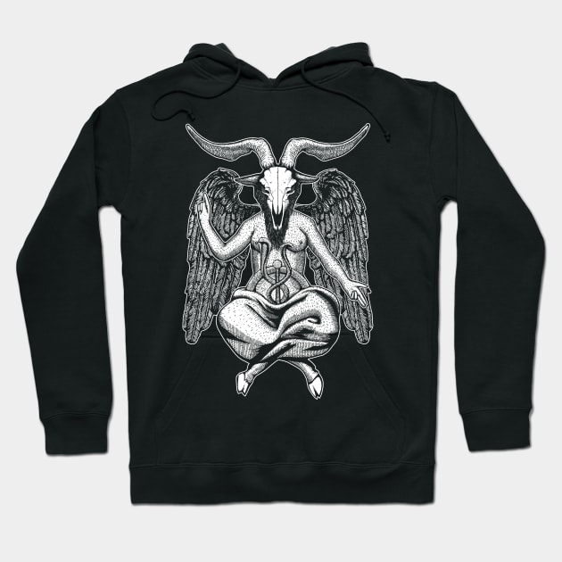 Baphomet Skull Etching Hoodie by GAz